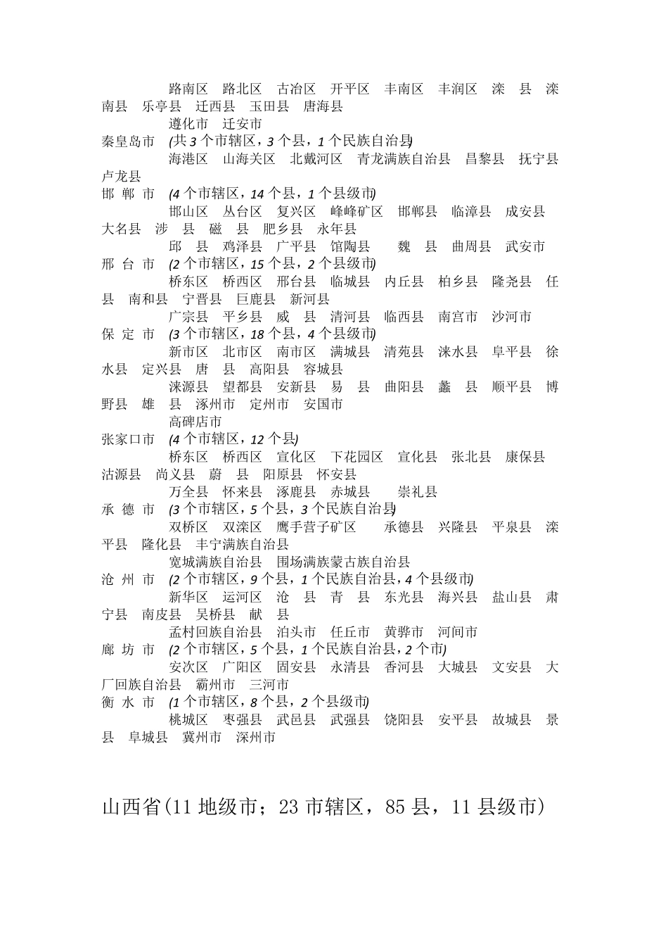 中国行政区划明细_第2页