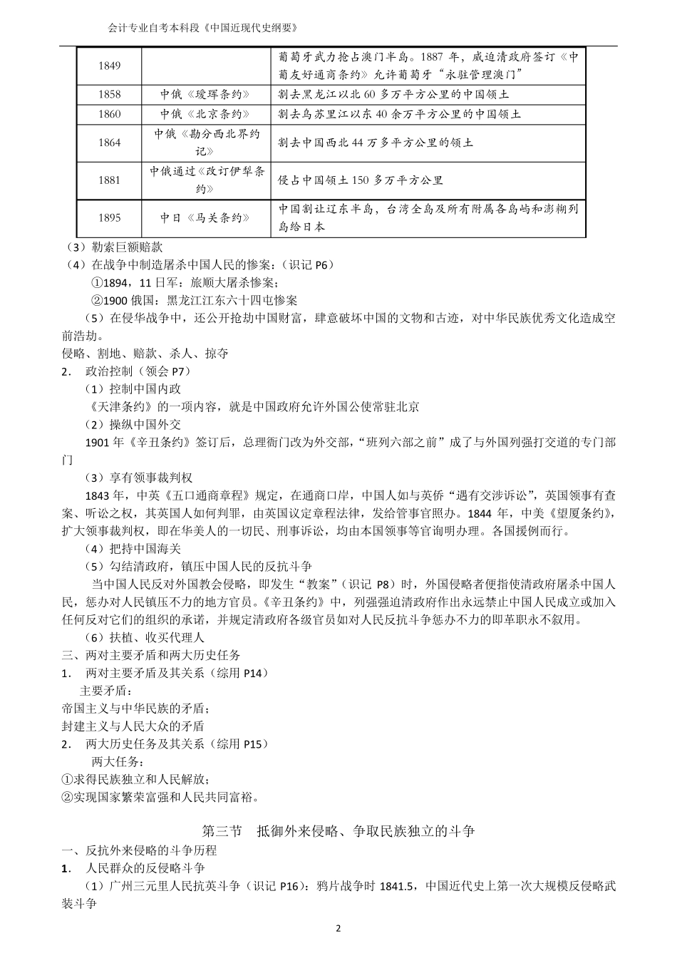 中国近现代史纲要自考复习资料_第2页