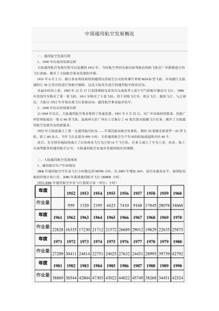 中国通用航空发展概况