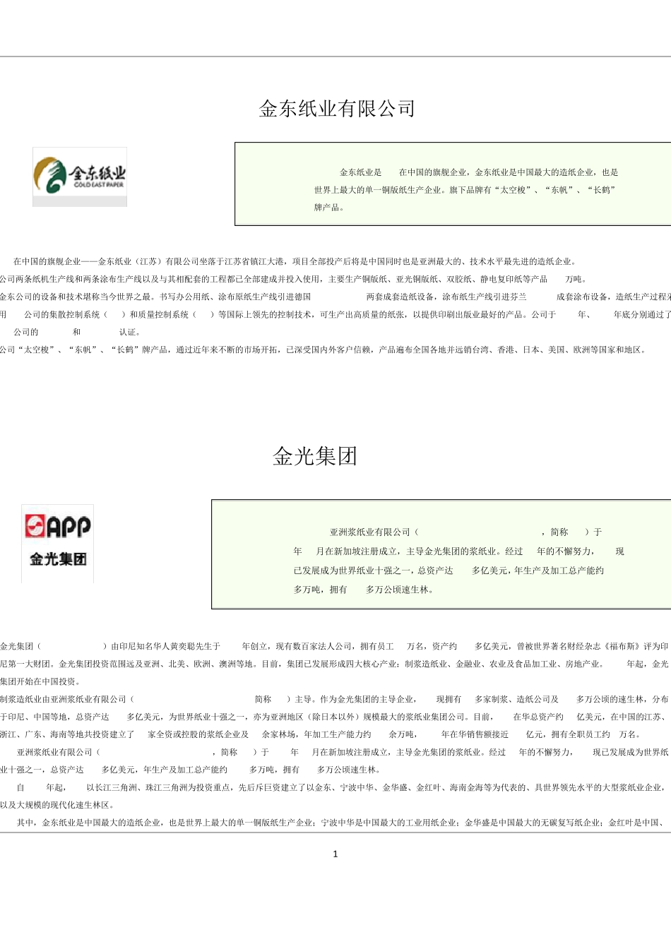 中国造纸企业16强简介_第1页