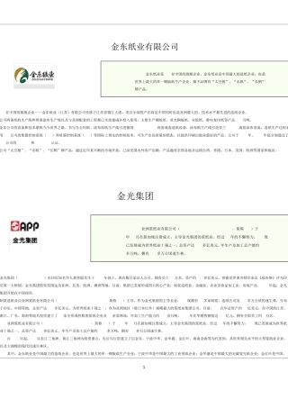 中国造纸企业16强简介