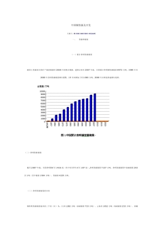 中国铜资源及开发