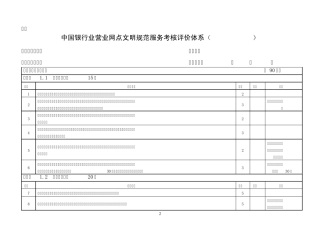 中国银行业营业网点文明规范服务考核评价体系(CBSS10002