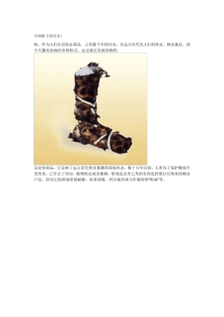 中国鞋子的历史