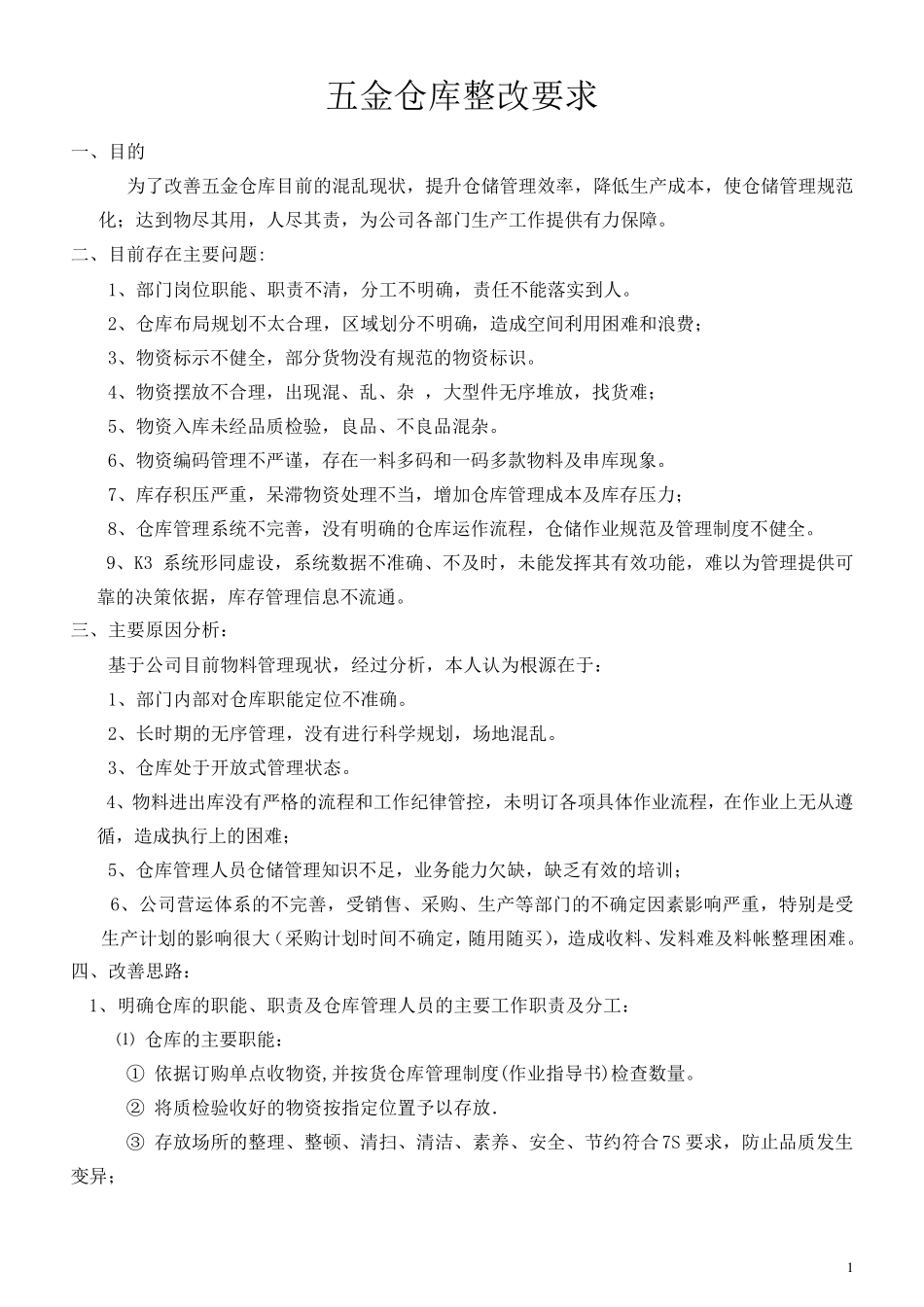 仓库整改方案_第1页