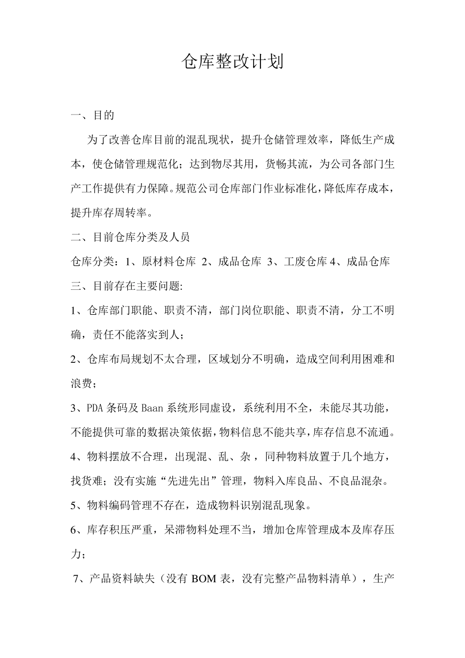仓库整改计划_第1页