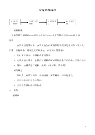 仓库领料程序