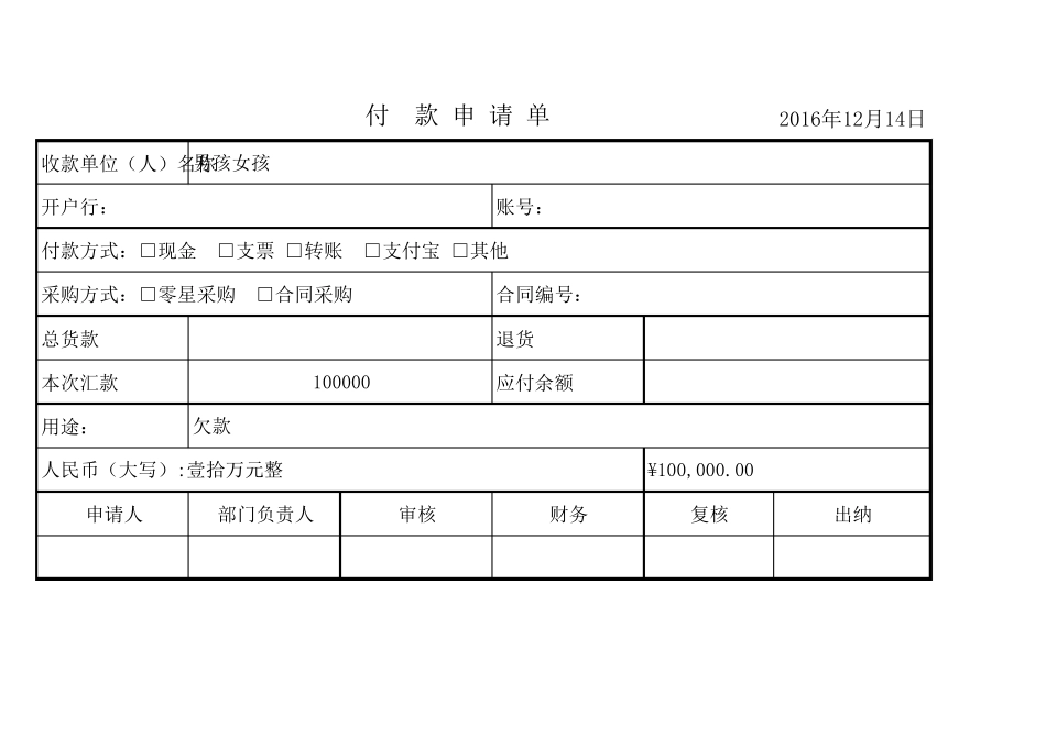 付款申请表原始凭证_第3页