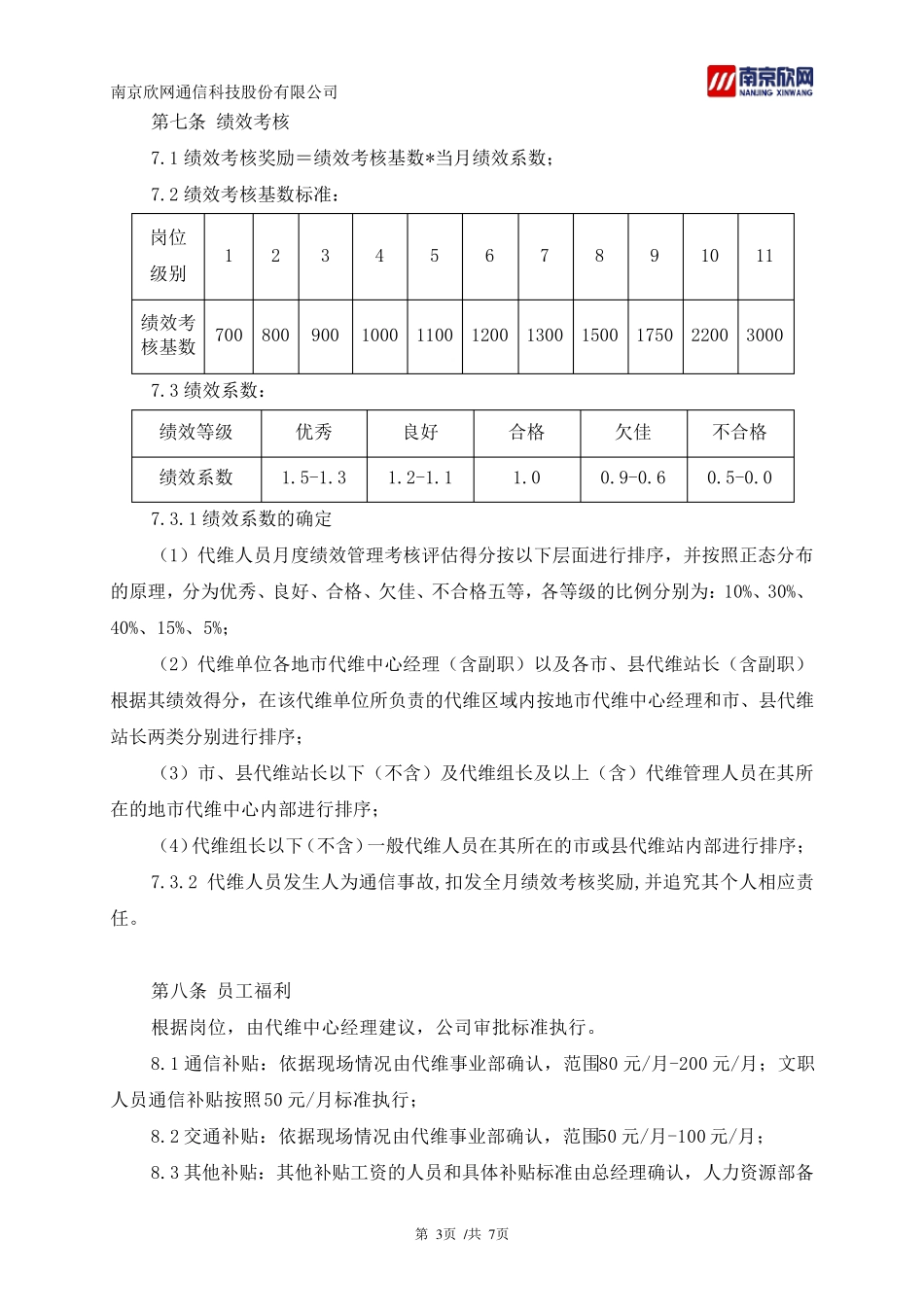 代维事业部薪酬管理制度[2015]3号文_第3页
