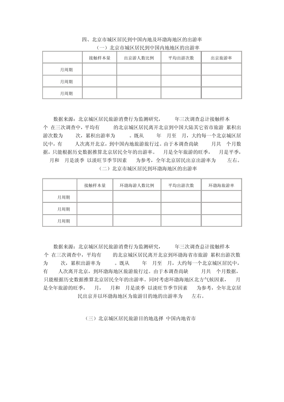 以环渤海地区为旅游目的地的北京客源市场分析_第3页