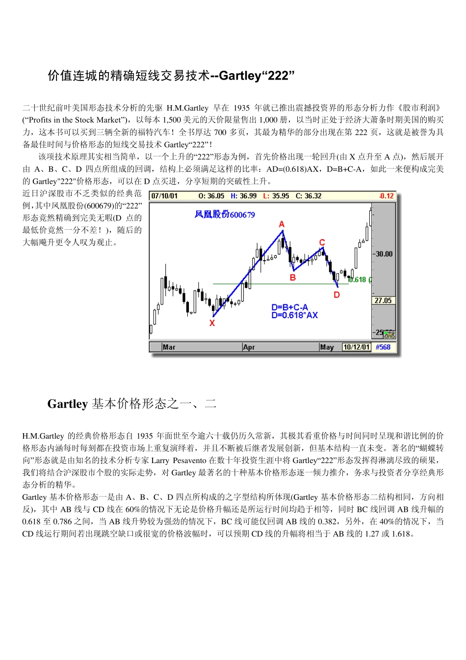 价值连城的精确短线交易技术Gartley“222”_第1页