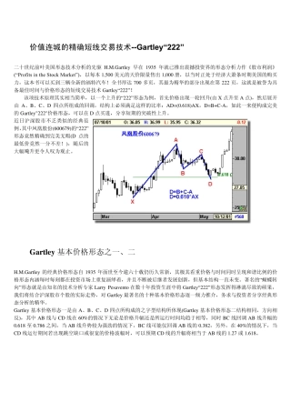 价值连城的精确短线交易技术Gartley“222”