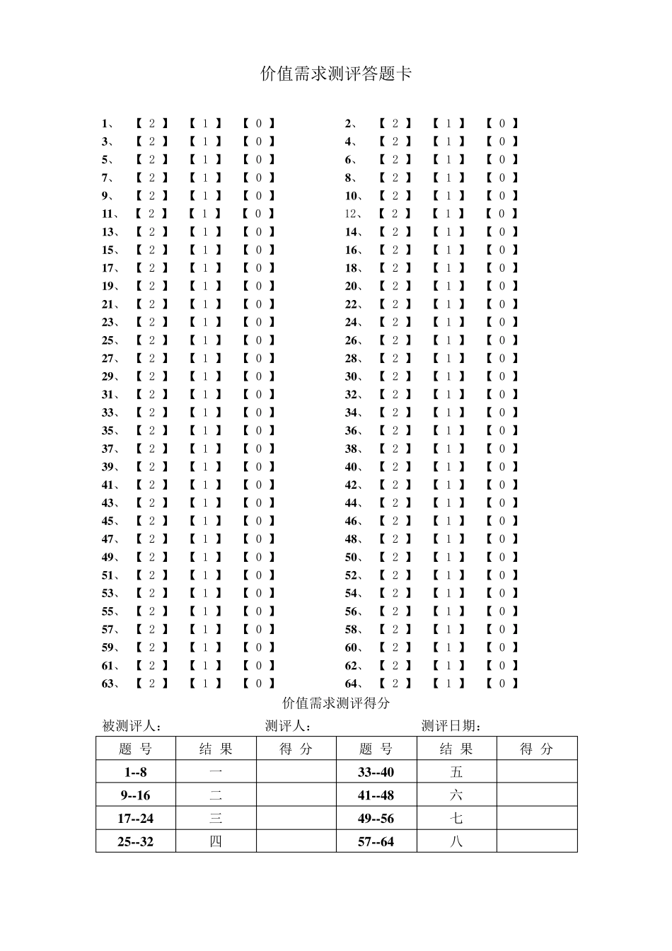 价值需求测评试题答案_第3页