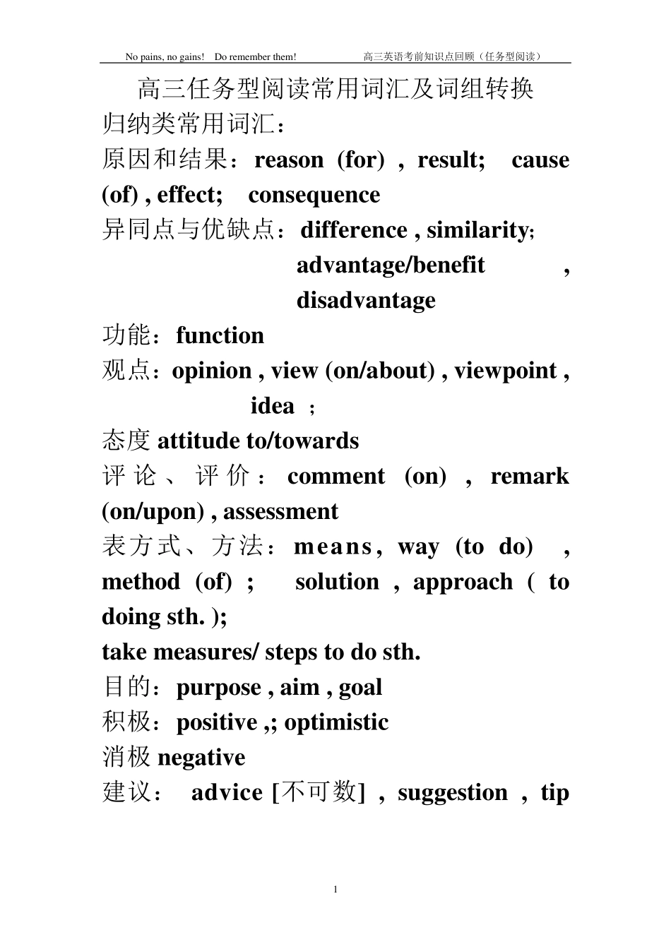 任务型阅读常用词汇及词组_第1页