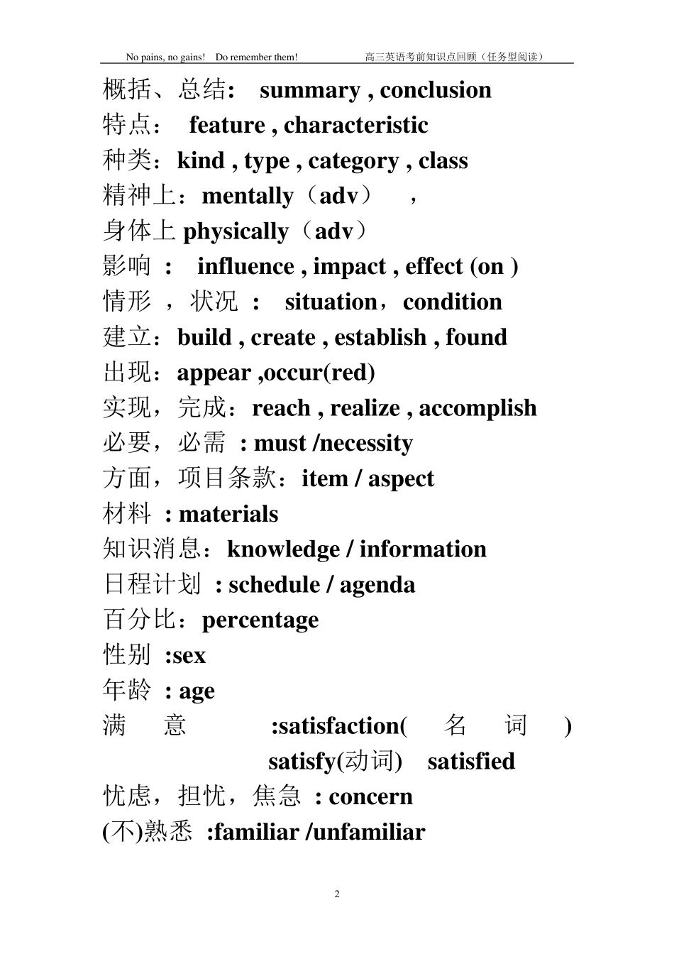任务型阅读常用词汇及词组_第2页