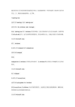 任务管理器里的进程
