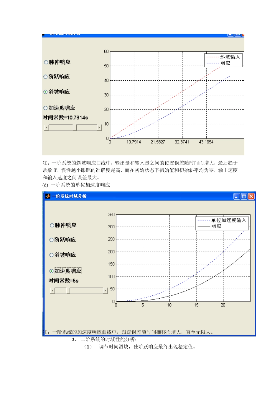 仿真实验一：控制系统的时域分析_第3页