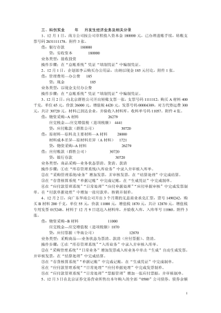 企业会计模拟实训答案