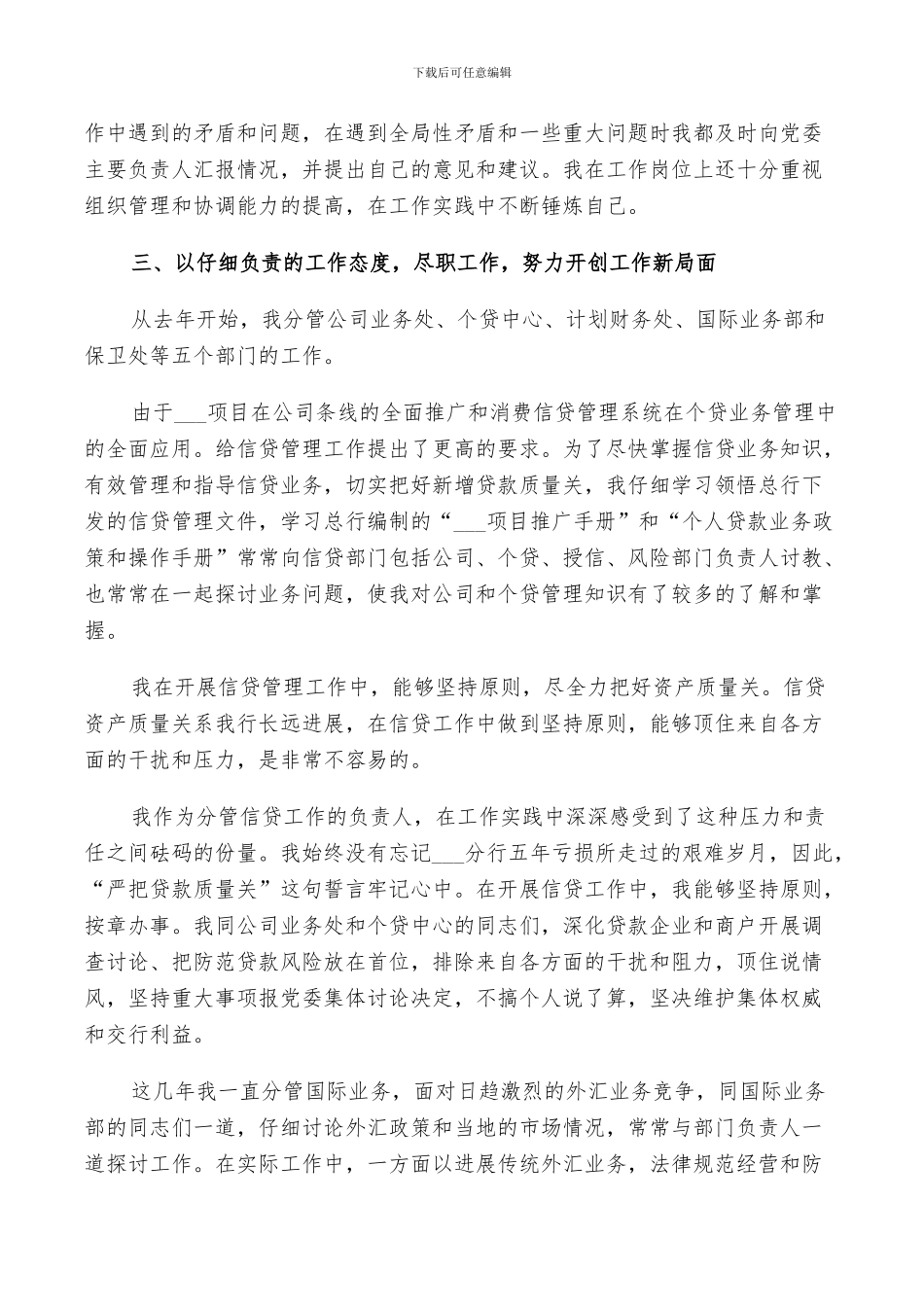 2024年行长个人工作报告总结_第2页