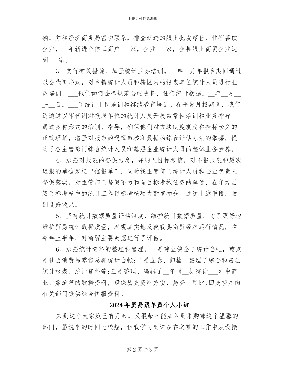 2024年贸易统计年终工作总结_第2页