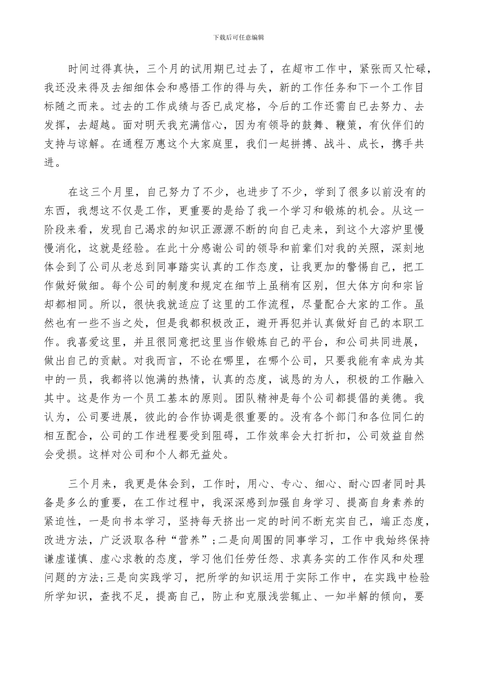2024年超市转正个人总结_第3页