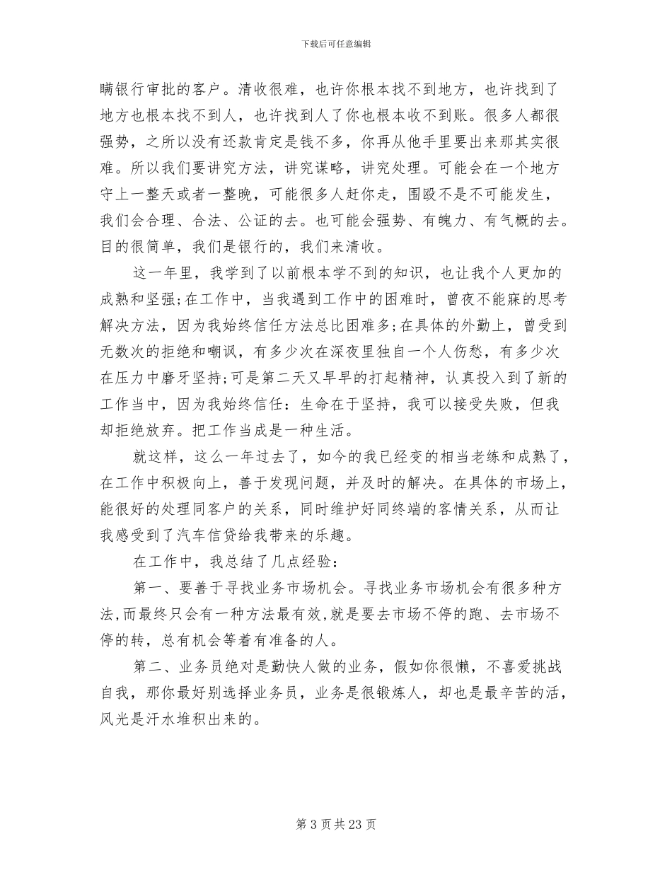 2024年车贷行业年终工作总结_第3页