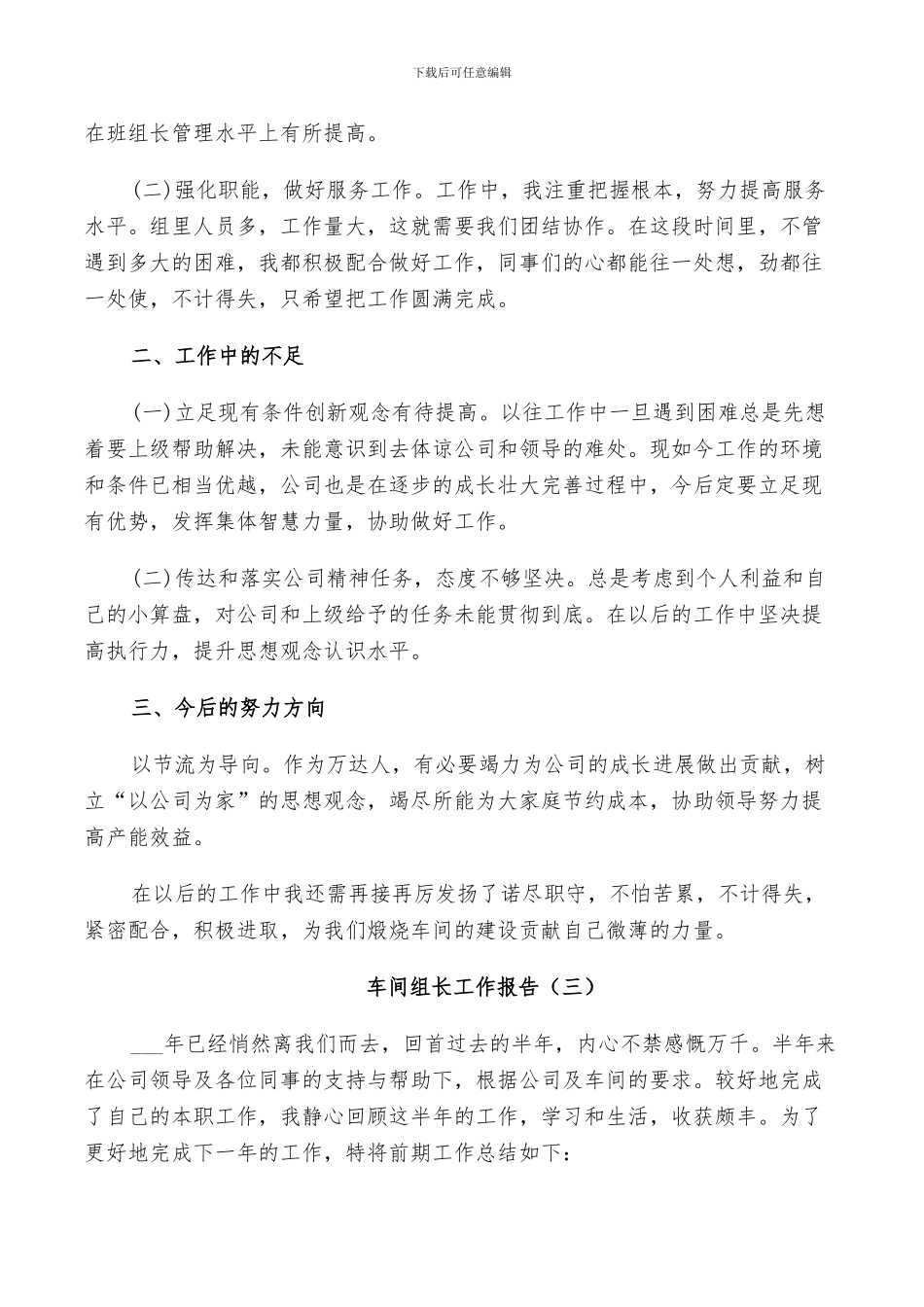 2024年车间组长工作总结_第3页