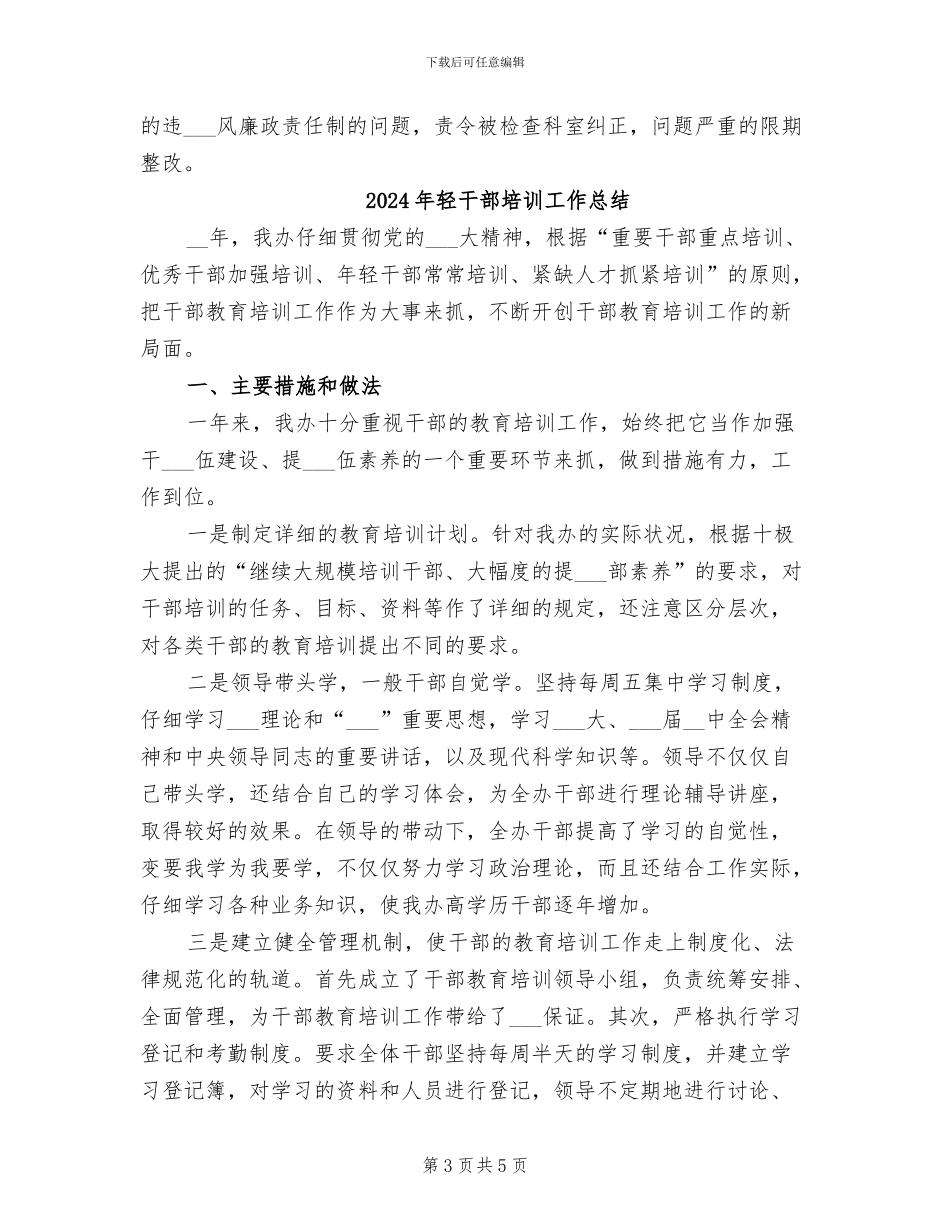 2024年轻工行管办五个一建设工作总结_第3页