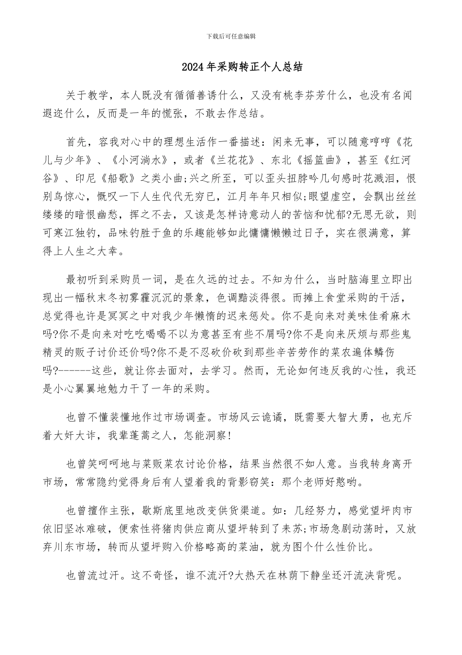 2024年采购转正个人总结_第1页