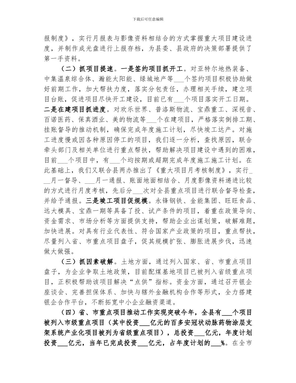 2024年重点项目推进办公室年度工作总结_第2页