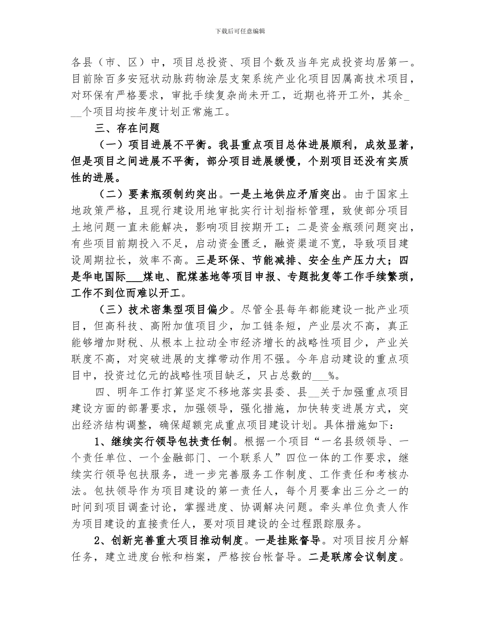 2024年重点项目推进办公室年度工作总结_第3页