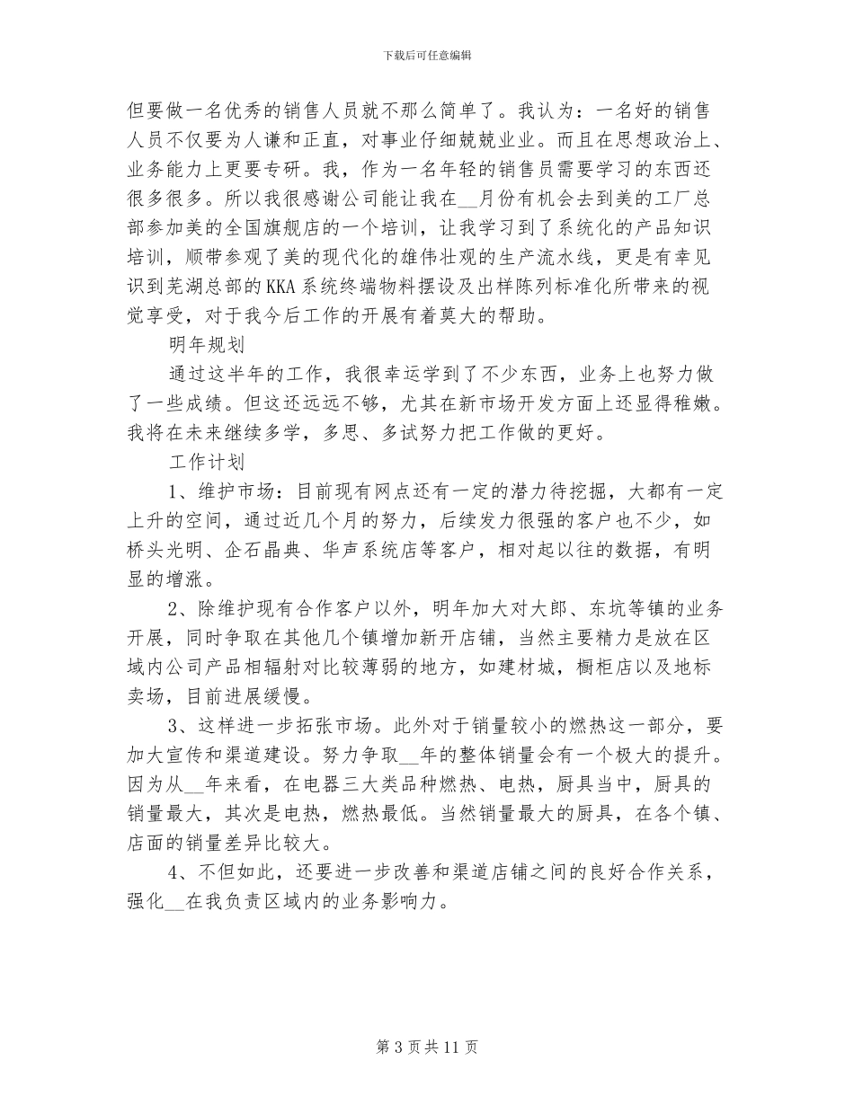 2024年销售业务员工作总结与计划_第3页