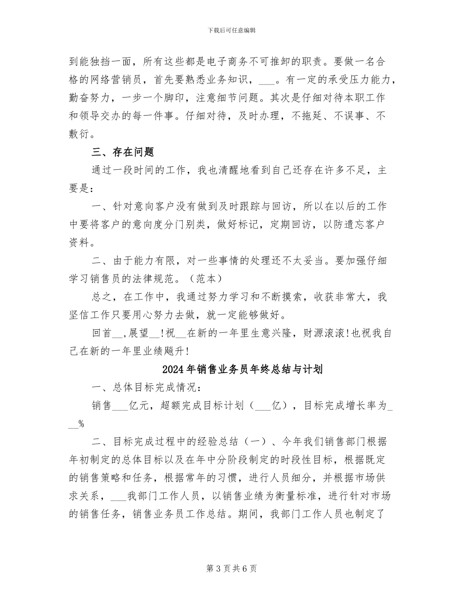 2024年销售业务员年终总结_第3页