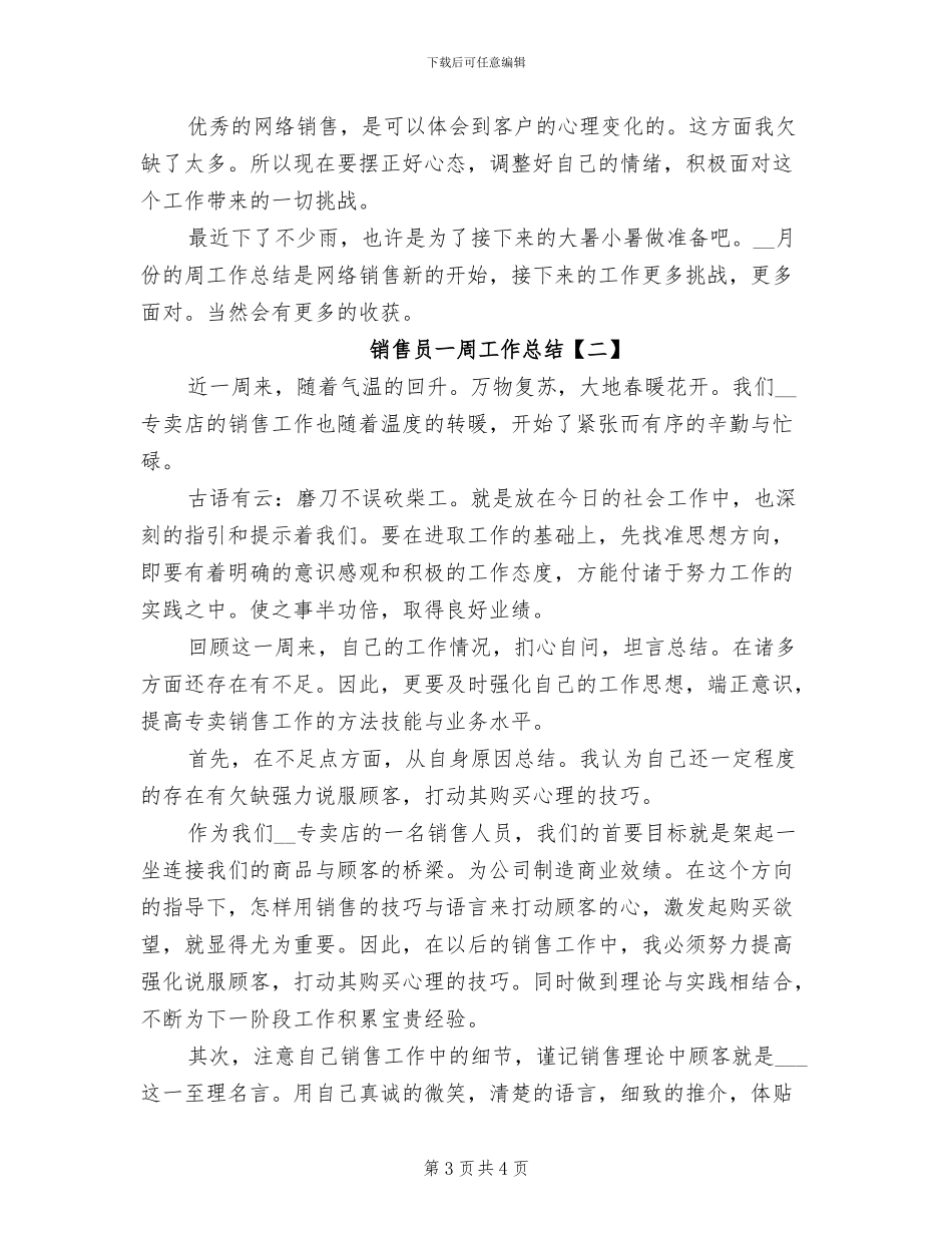 2024年销售员一周个人工作总结_第3页