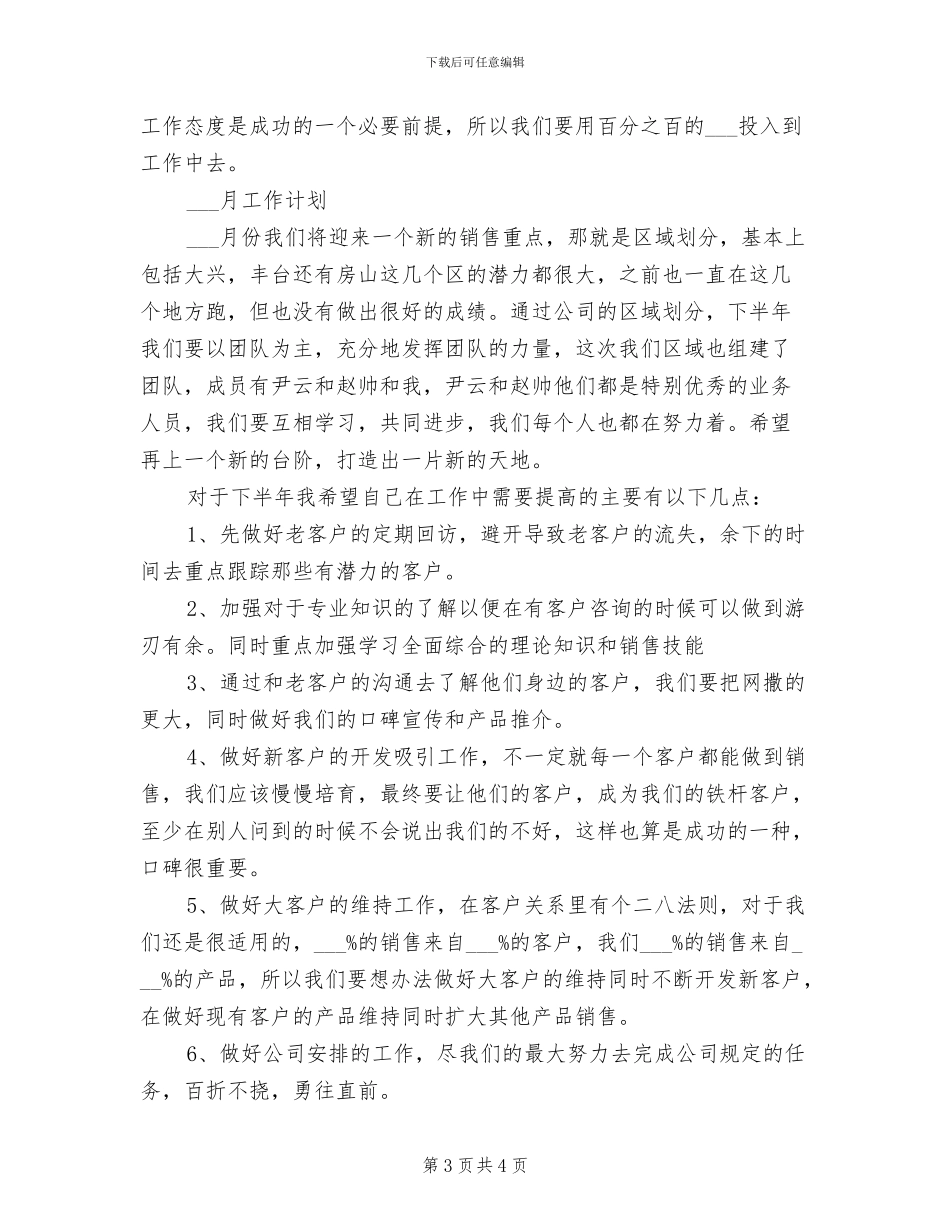 2024年销售月度工作总结与计划_第3页