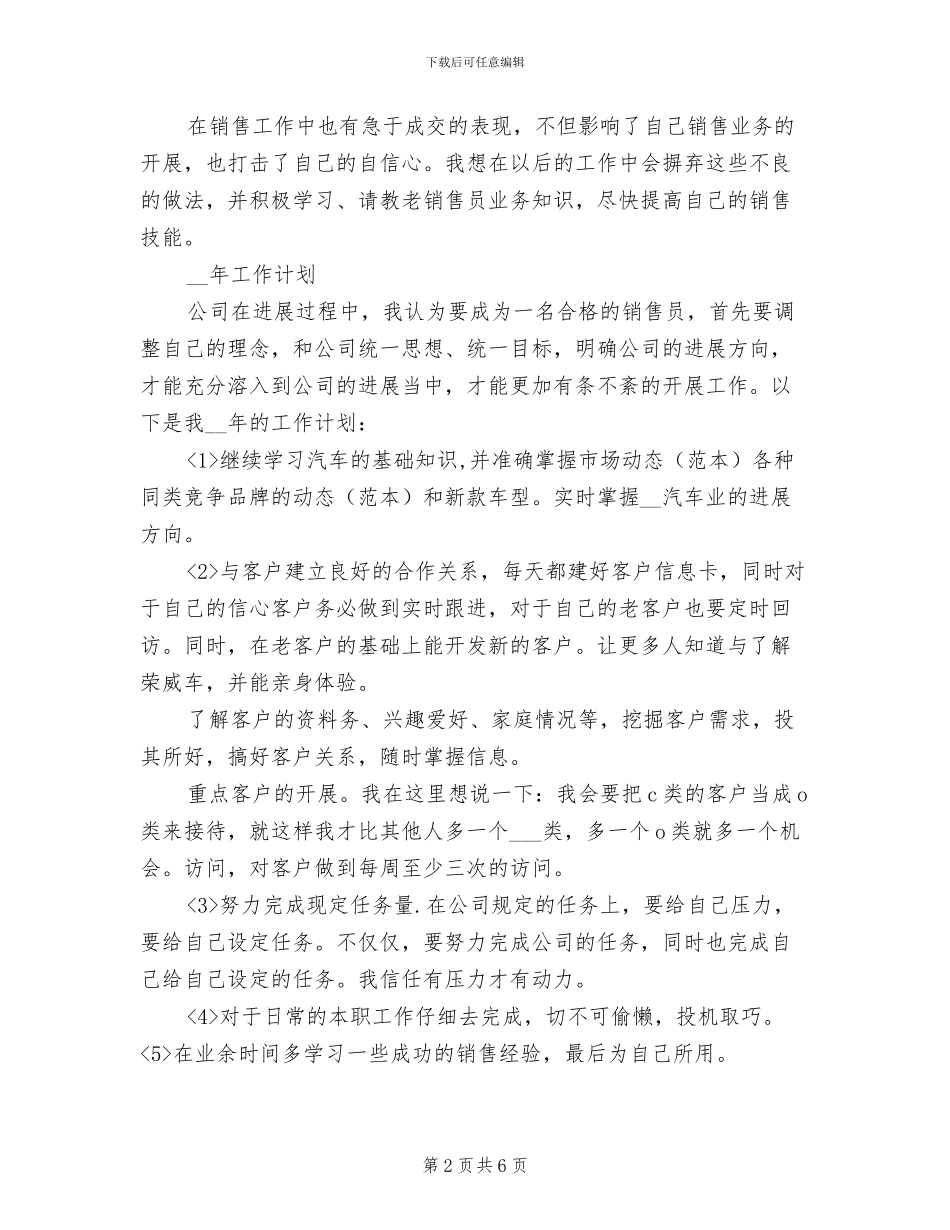 2024年销售服务顾问工作总结_第2页