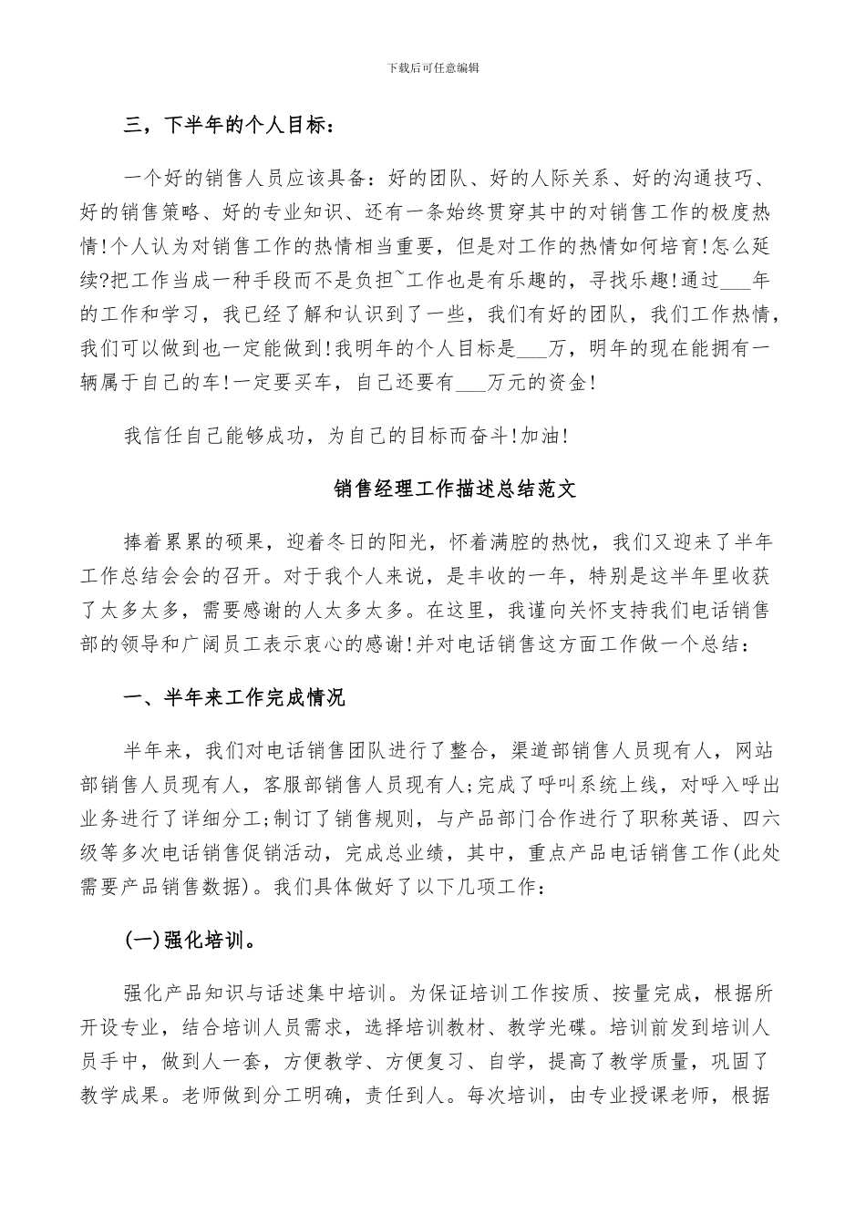 2024年销售经理工作描述总结_第3页
