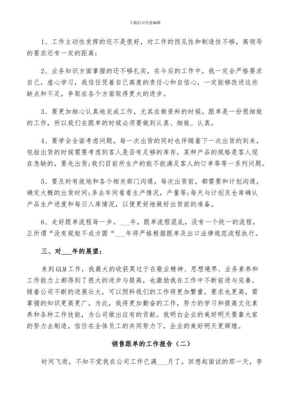 2024年销售跟单的工作总结_第2页