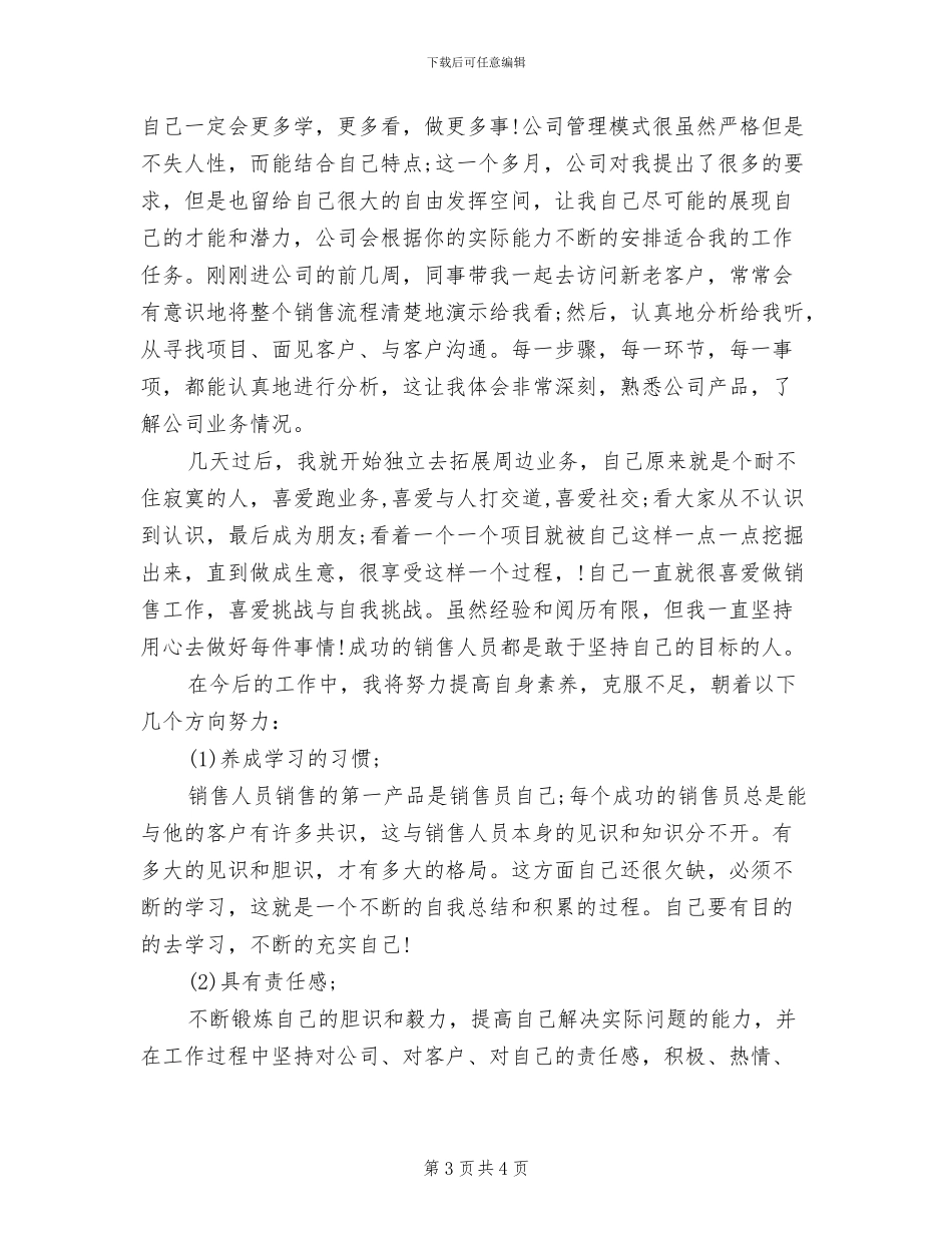 2024年销售部文员年终工作总结_第3页