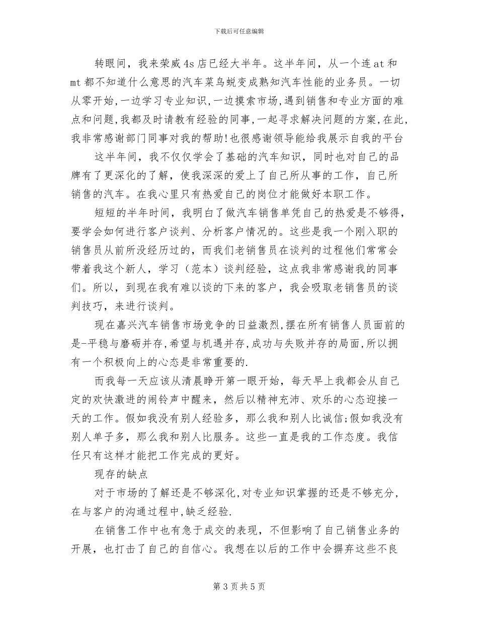 2024年销售顾问个人年终总结范文_第3页