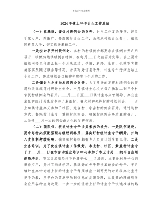 2024年镇上半年计生工作总结