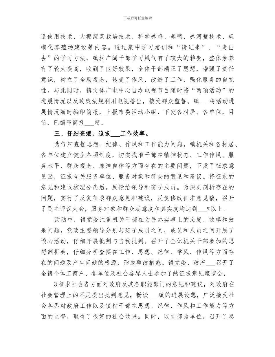 2024年镇两项活动工作总结_第3页