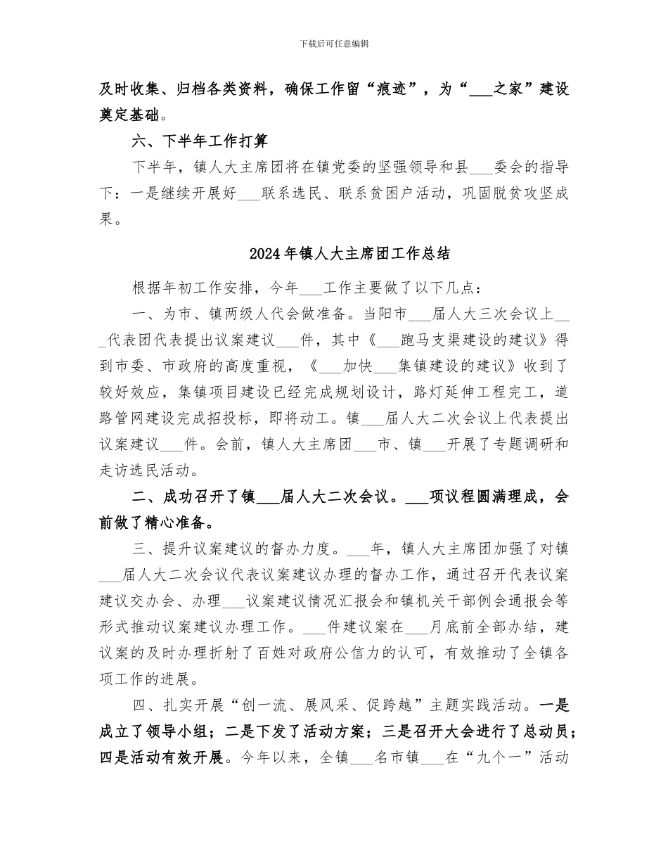 2024年镇人大主席团半年总结_第3页