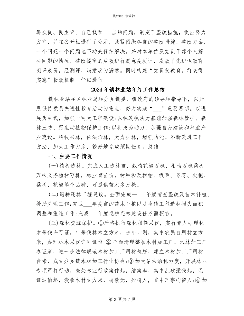 2024年镇林业站工作总结_第3页