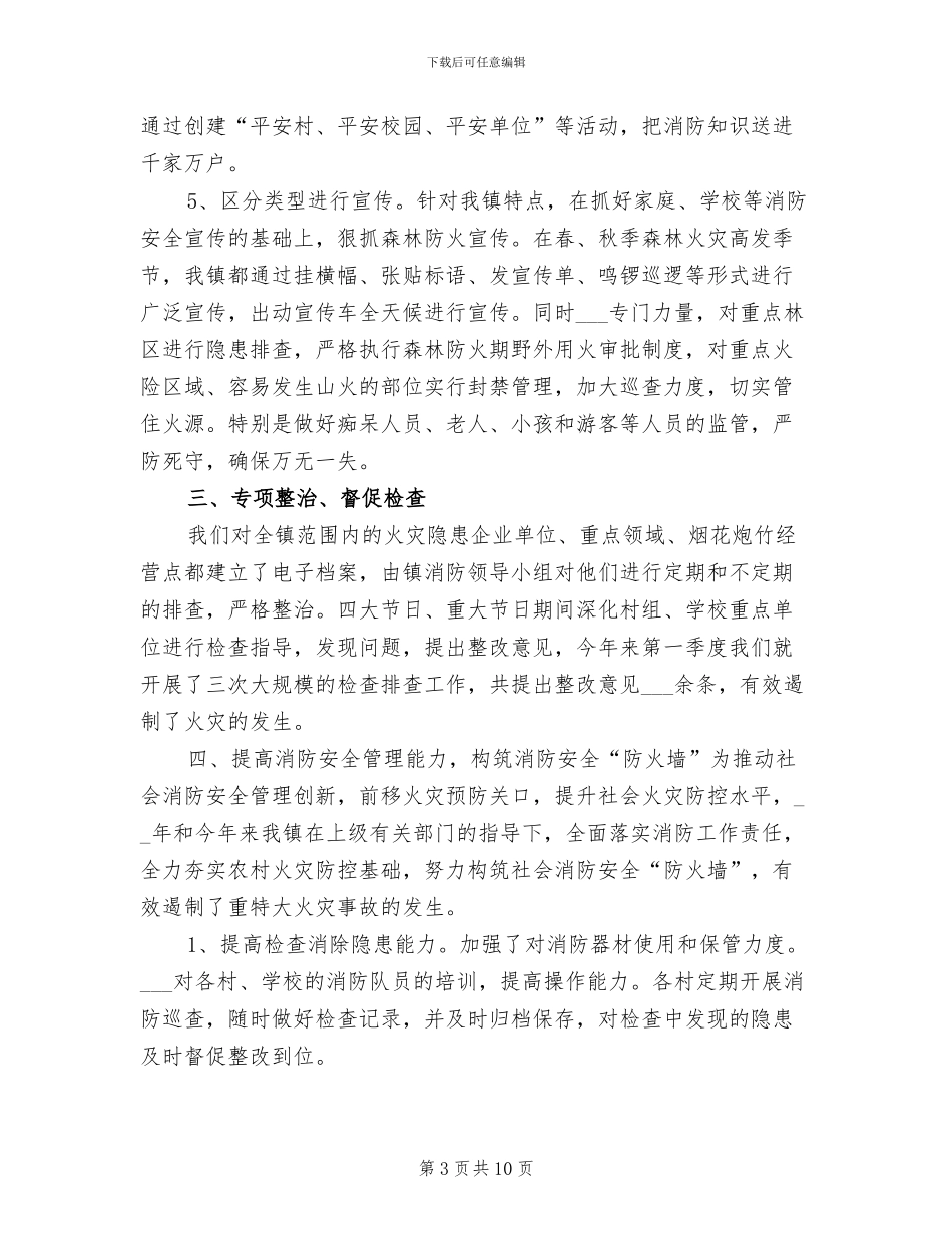 2024年镇消防安全专项整治工作总结_第3页