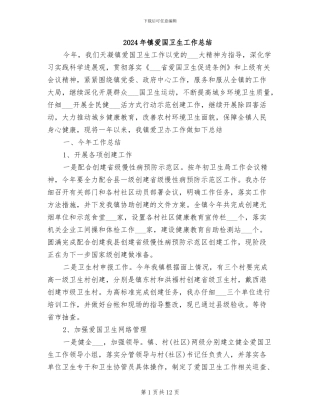 2024年镇爱国卫生工作总结