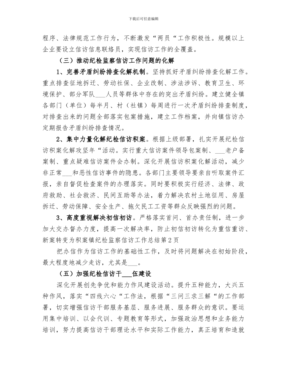 2024年镇纪检监察信访工作总结_第3页
