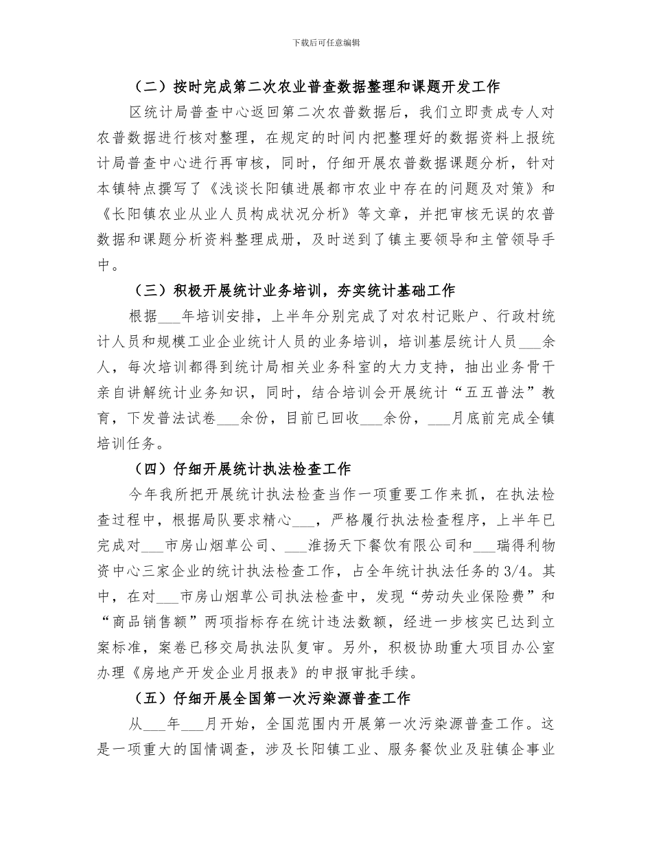 2024年镇统计所上半年工作总结_第2页