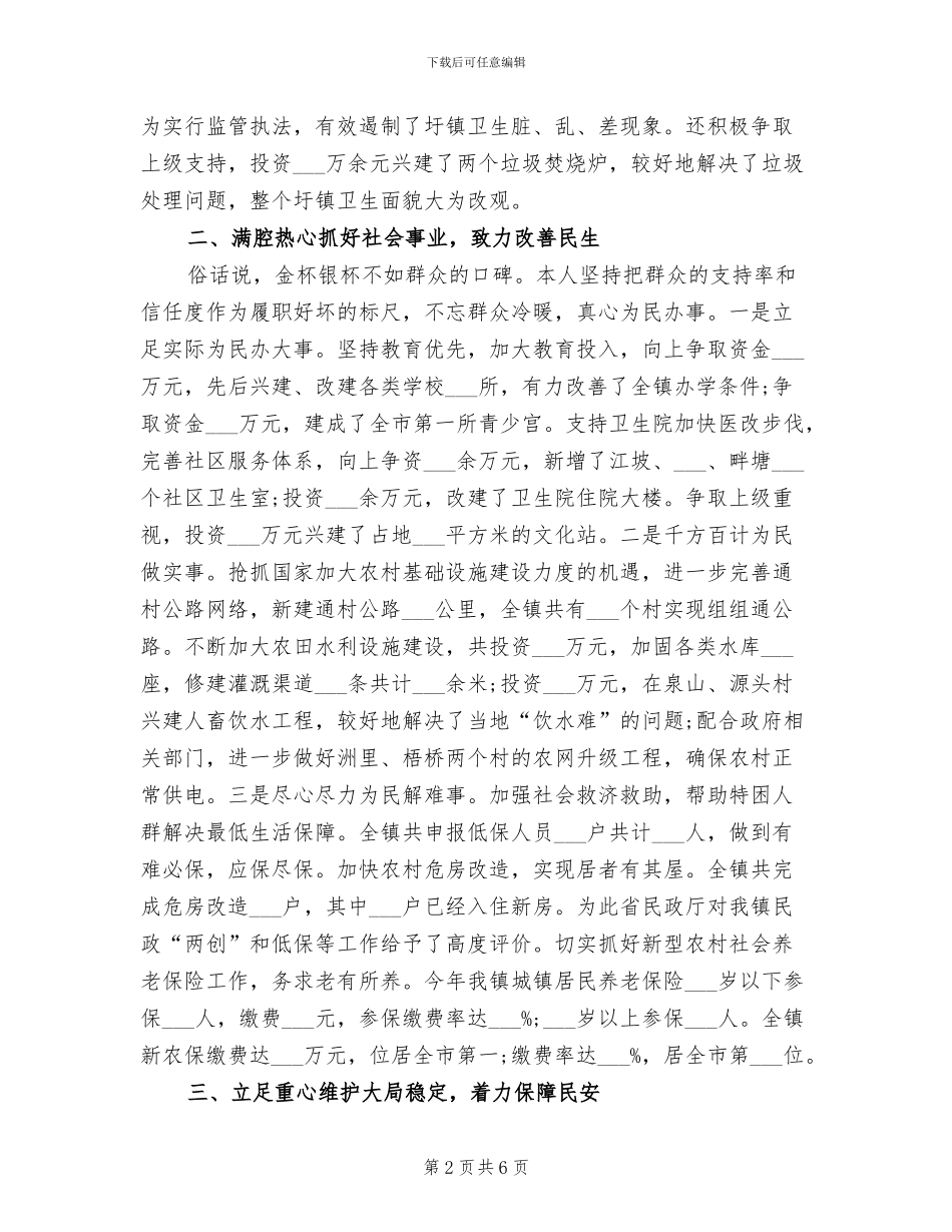 2024年镇长年度工作总结_第2页