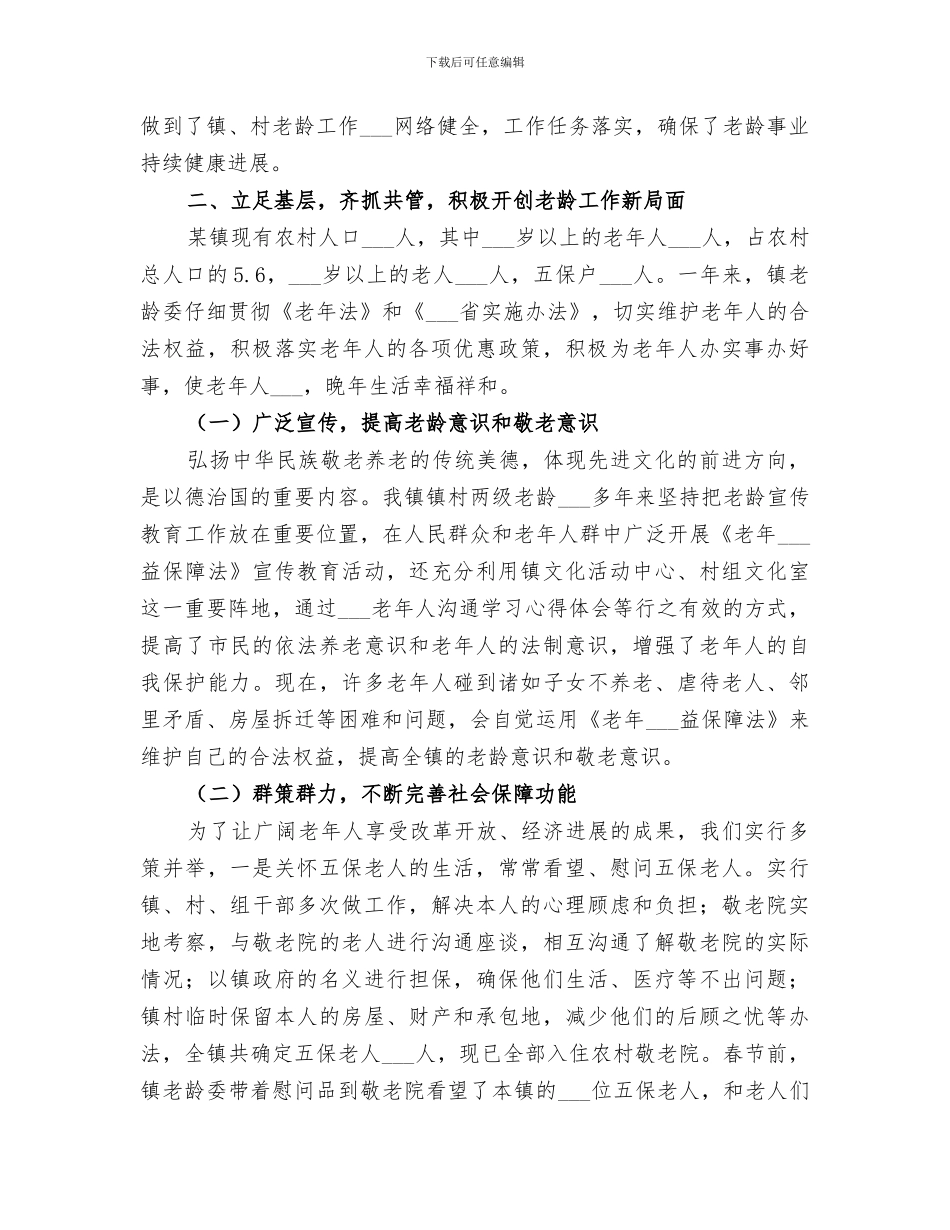 2024年镇老龄工作总结_第2页